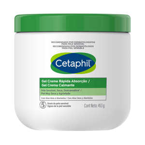 Cetaphil Gel Crema Calmante con Aloe Vera y Alantoína en Tarro de 453 g