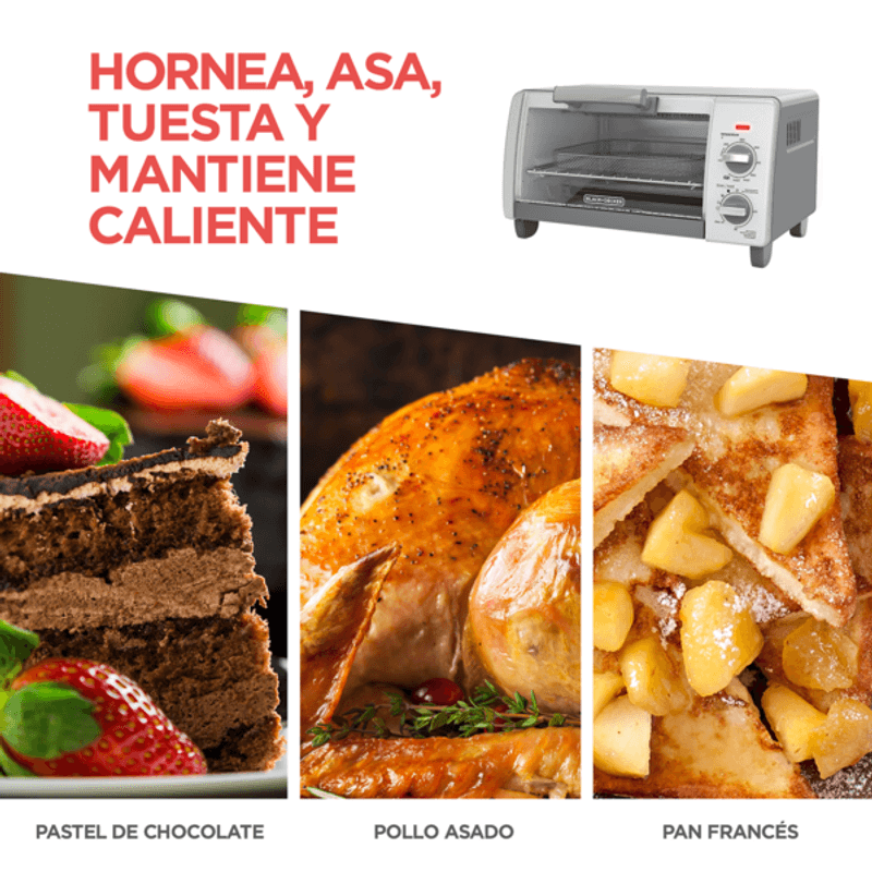 Black & Decker Horno Tostador B+D Metalico 4 Reban - H-E-B México