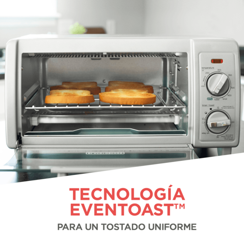 Black & Decker Horno Tostador B+D Metalico 4 Reban - H-E-B México