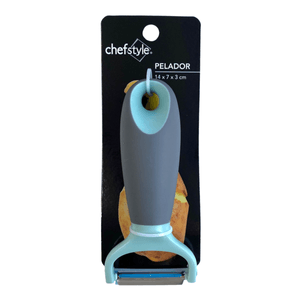 Pelador Chefstyle Gris Y Azul 14*7*3 Cm 1 Pz