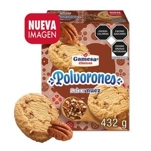 Galletas Clásicas Polvorones con nuez 6 paketines 432 g