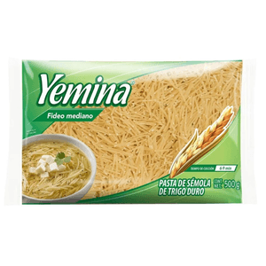 Yemina Sopa de fideo mediano 500 g