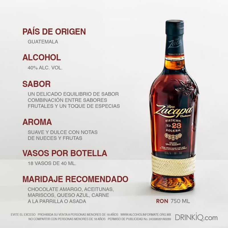 Zacapa Ron Centenario Xo 750 ml - H-E-B México