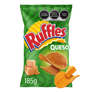 Papas fritas onduladas sabor queso Ruffles 185 g
