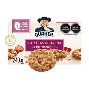 Galletas de avena sabor Frutos rojos 6 paquetes 240 g