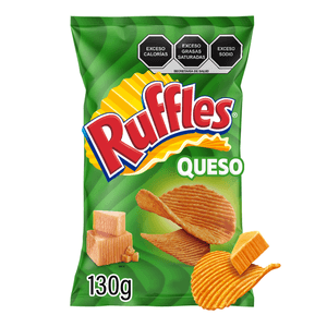 Papas Fritas Onduladas Sabor Queso Ruffles 130 g