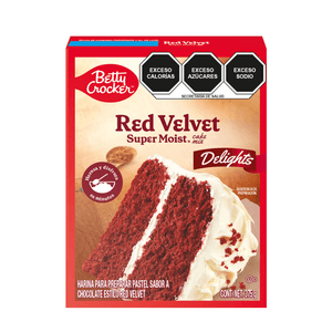 Betty Crocker Harina para pastel sabor chocolate red velvet 375 g