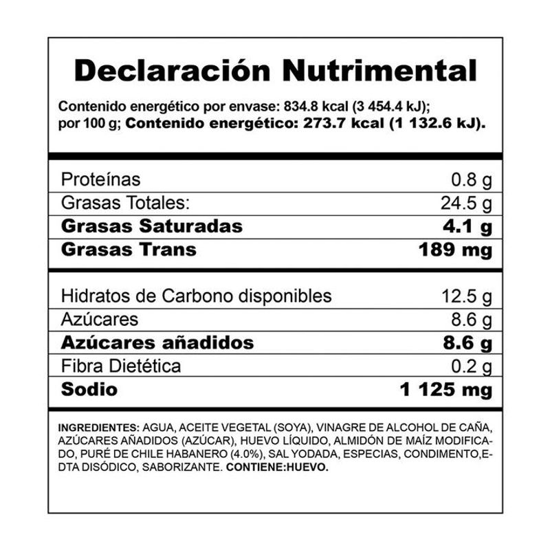 2X McCORMICK ADEREZO DE MAYONESA HABANERO MAYONNAISE - 2 FRASCOS de 345g  c/u