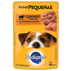 Alimento Húmedo para Perro Cordero en Filetes 100 g Carnaza Natural de Res para Perro Tubo 3 pz