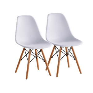 Kerrville Set de 2 Sillas  Eames Blancas 1 Pz