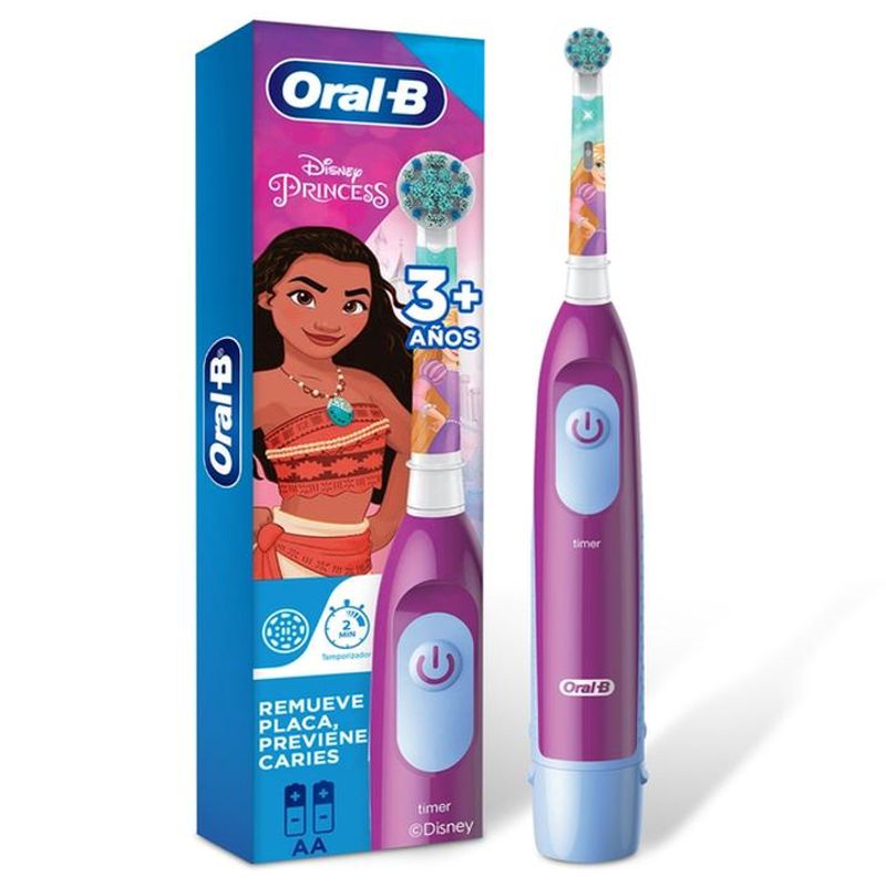 Oral B Cepillo de Dientes Eléctrico Infantil con 1 Repuesto, Diseño Disney  Princess, con Temporizador, Cabezal Redondo y Mango Ergonómico