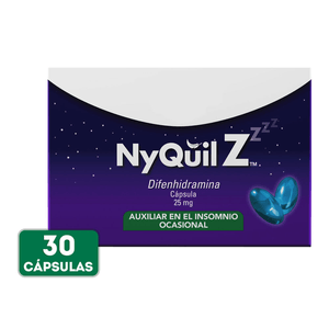 Vick Nyquil Z Difenhidramina Capsulas con 30 pz