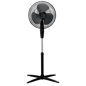 Kerrville Ventilador de Pedestal Base Cruzada 16" 48 W Negro 1 pz