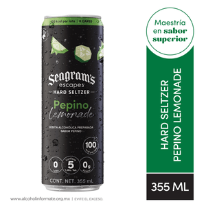 Hard Seltzer Seagram'S Escapes Sabor Pepino Lemonade 5° 355 ml