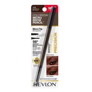 Lápiz de cejas Revlon Colorstay Micro Brow Pencil tono 456 Dark Brown 0.09 g