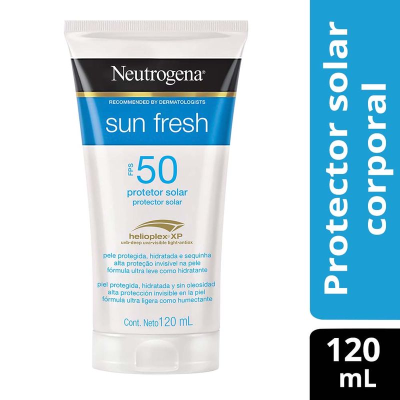 Neutrogena Protector solar corporal sun fresh FPS 50 120 ml - H-E-B México