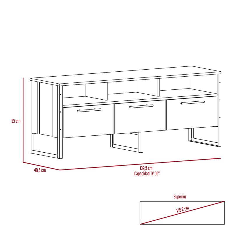 Mueble para Tv Commodity ES104 65 Miel