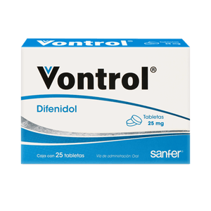 Vontrol 25 Mg C/25 Tab Difenidol 25 Pz