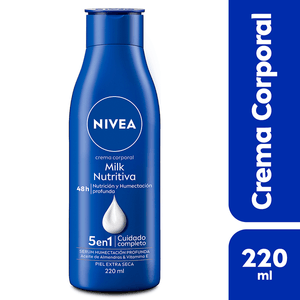 NIVEA Crema corporal humectante milk nutritiva para piel extra seca 220 ml