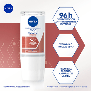 NIVEA Desodorante Aclarante Clinical Tono Natural 50 ml