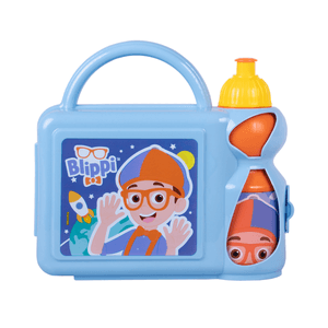 Lonchera con Botella Blippi HEB Experts Azul 350 M 1 pz