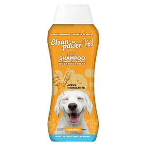 Shampoo 3 en 1 Acondicionador Avena Hidratante 700 ml Toallita Húmeda Gato para (Cuerpo Patitas y Cara 30 Hjs