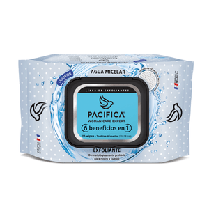 Toallas Humeda Exfoliante Agua Micelar Exfoliant 20 Pz