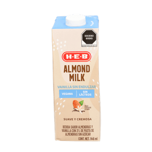 Leche Almendra Vainilla Sin Azucar 946 Ml