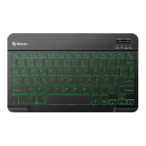 Teclado Bluetooth recargable con iluminación multicolor, compacto COM-680