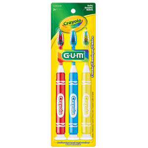 Cepillo Dental Infantil Crayola Metalico 3pack 1 Pz
