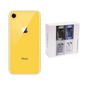 Apple iPhone XR 64GB Amarillo REACONDICIONADO + Audífonos Genéricos