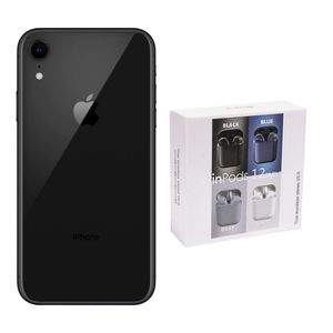 Apple iPhone XR 64GB Negro REACONDICIONADO + Audífonos Genéricos