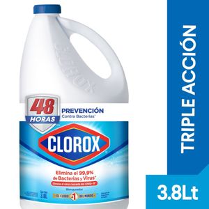 Clorox Blanqueador triple acción original 3,8 L Clorox Cloro Triple Acción Regular 3.8 L