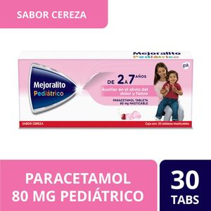 Mejoralito Analgesico Pediatrico 80 Mg con 30 pz