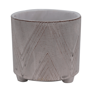 Maceta de Ceramica Trípoli Gris Claro 16.4 X 15 1 Pz