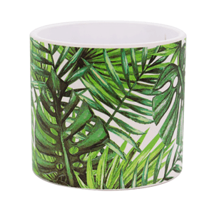 Maceta Monstera Blanco Y Verde 13.7 X 12.3 Cm 1 Pz