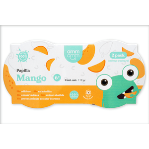 Amm Amm Papillas de Mango Bajo Proceso 110g 2pac 2 Pz