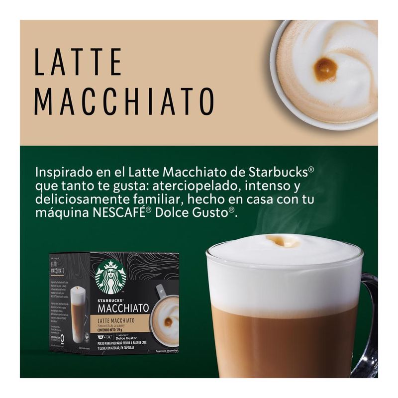 Café en cápsula Starbucks by Nescafé Dolce Gusto Latte Macchiato 12 Cápsulas  129 g - H-E-B México