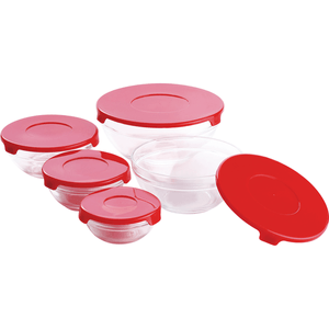 Set 5 Boles Cristal 5 Tapas Rojo Twister Rb Set 5 1 Pz