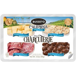 Busseto California Mini Charola de Salami, Provolone y  Almendras 99 g