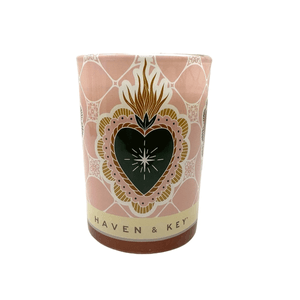 Vela Corazon Ardiente Rosa 180 Gr 1 Pz