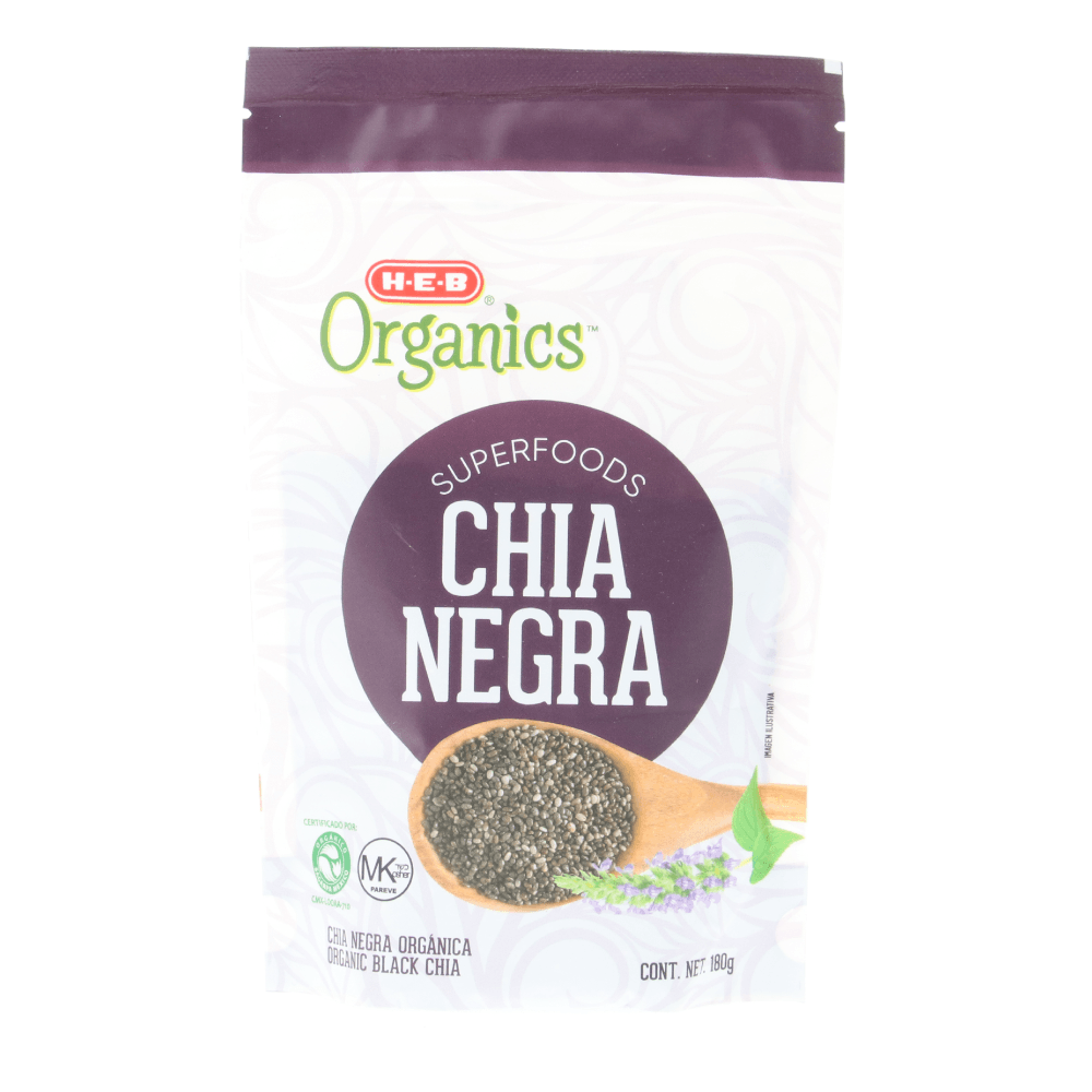 HEB Organics Semillas de Chía Negra Orgánicas 180 g HEB México