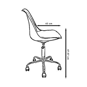 Silla de Oficina Tulip Moderna Negra