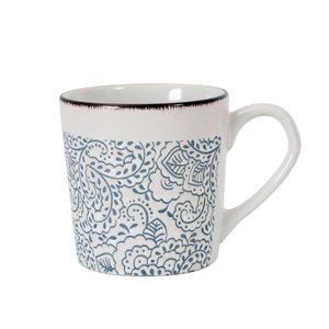 Taza Blanca de Porcelana Azulmoodtaz 1 Pz