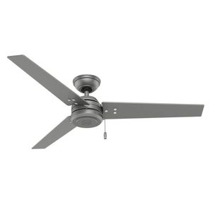 Ventilador de Techo Hunter Cassius para Exterior 52 Pulgadas Plateado