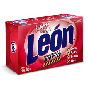 CAJA JABÓN LEÓN ALTO PODER ROJO 200GR (40PZ) CJA200