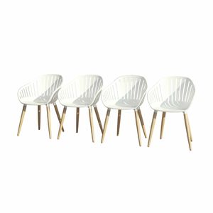 Set 4 sillas Midtown Concept Cannes carver Blanco