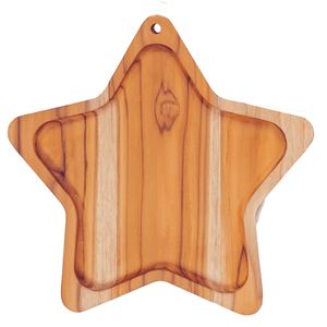 Estrella de Natal Madera Teca Natural 1 Pz