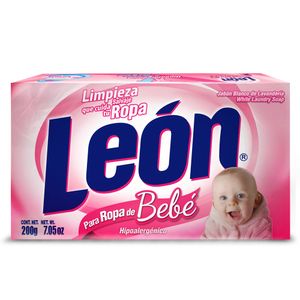 CAJA JABÓN LEÓN BEBÉ ROSA 200GR (40PZ) CJB200