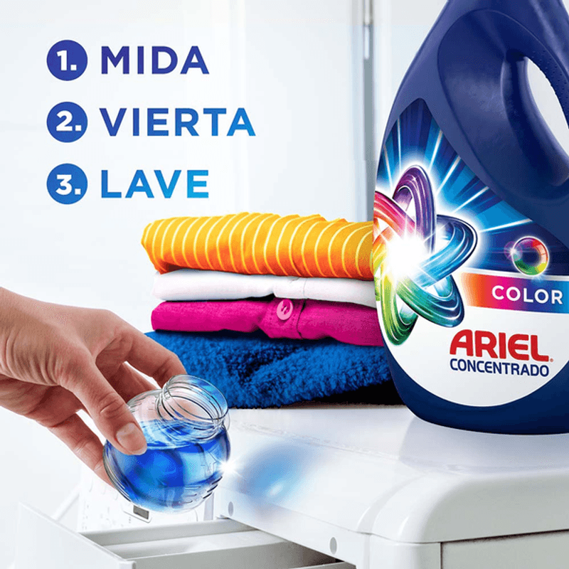 Ariel Color Detergente Líquido Para Lavar Ropa Blanca y de Color